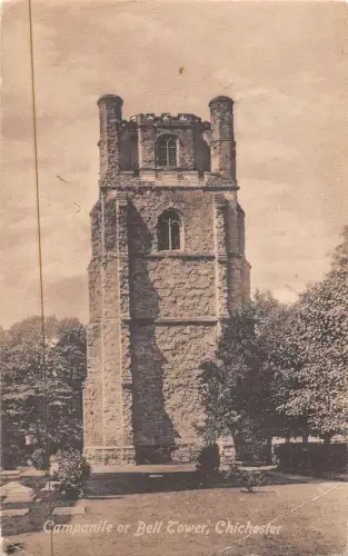 uk19054 Campanile oder Glockenturm Chichester Echtfoto UK