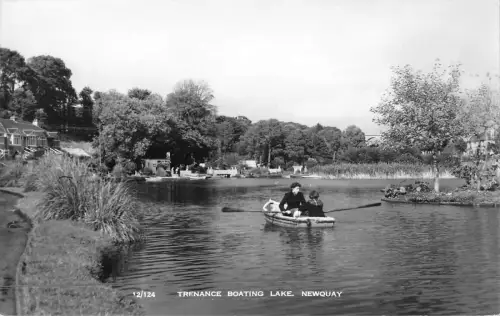 uk18797 trenance boating lake newquay real photo uk