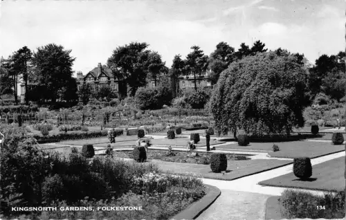 uk2854 kingsnorth gardens folkestone real photo uk