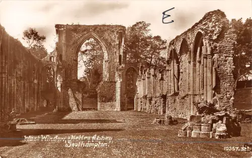uk18902 west window netley abbey southampton real photo uk