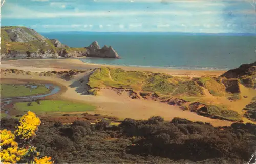uk7706 three cliffs bay Gower Peninsula wales uk