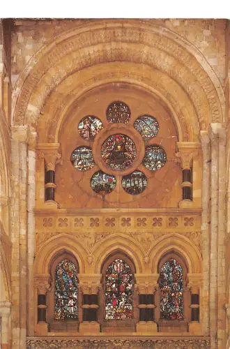 BG35414 Waltham Abbey Essex das Ostfenster Postkarte Glasmalerei UK