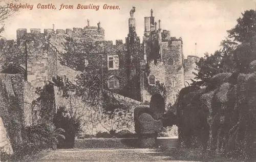 uk27725 bowling green berkeley castle real photo uk