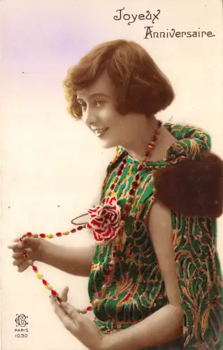 B94689 joyeux anniversaire Frau Urlaub Frankreich Geburtstag