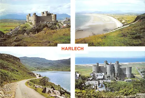 uk1676 harlech wales real photo uk