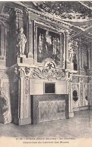 BF16374 oiron d s le chateau cheminee du cabinet des mus france front/back image