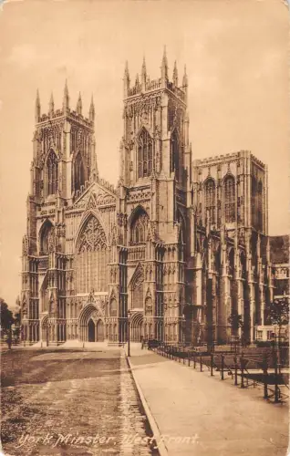 uk24197 york mnster west front real photo uk
