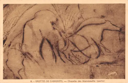 BR72608 Grottes de Cabrerets Postkarte Gemälde Kapelle des Mammuths Frankreich