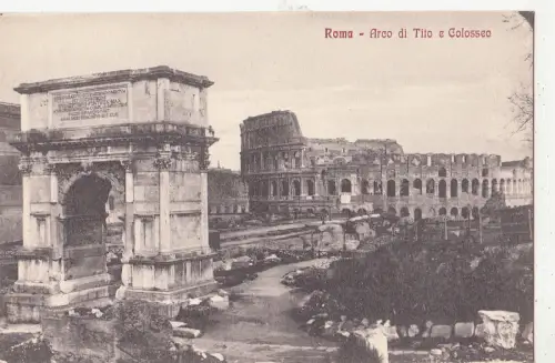 BF17457 roma arco di tito e colosseo italy front/back image