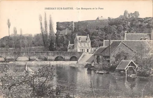 BF6710 fresnay sur sarthe les remparts et le pont france Frankreich