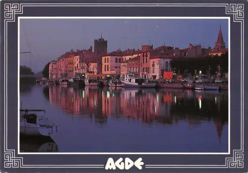 B108244 Frankreich Agde La Nuit Venue sur les Rives de l'herault Echtfoto UK