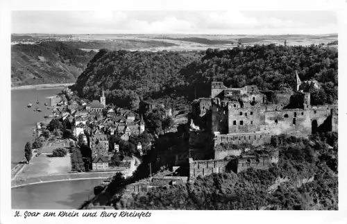 BR11815 St. Goar am Rhein Cafe Hauser Frankreich Echtfoto