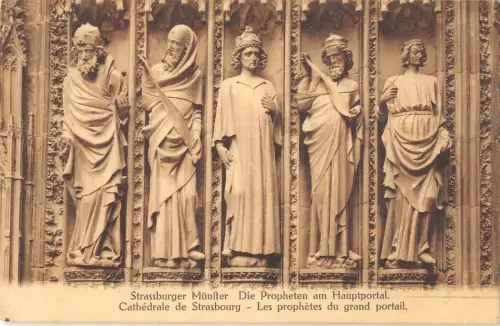 B107231 Frankreich Strassburger Münster Die Propheten am Hauptportal