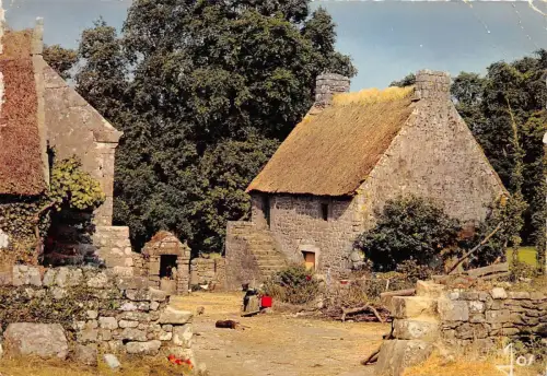 BR27944 Chaumiere dans la campagne bretonne france