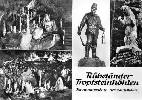 BG532 rubelander tropfsteinhohlen unser Bär baumannshohle CPSM 14x9,5cm germany