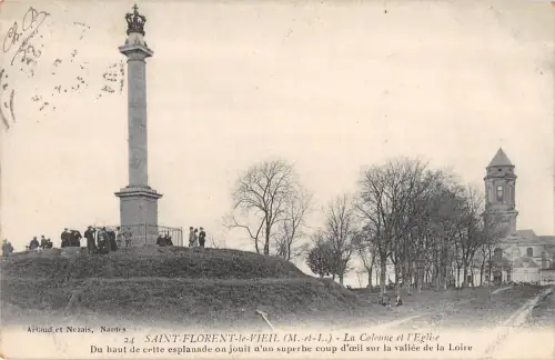 BF6170 saint florent levieil la colonne et l eglise france Frankreich