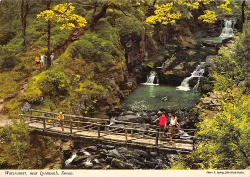 BR83169 Wassertreffen in der Nähe von Lynmouth Devon UK