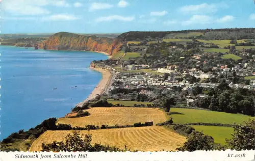 uk8615 sidmouth from salcombe hill uk