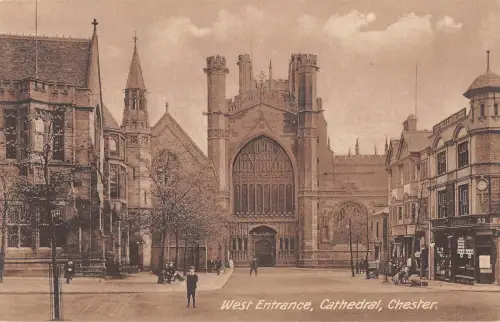 uk26940 cathedral west entry chester real photo uk