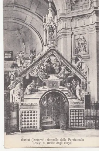 BF17455 assisi dintorni cappella della porziuncola chies italy front/back image