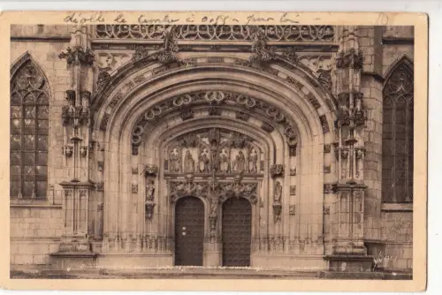 BF12198 bourg ain eglise de brou le portail france front/back image