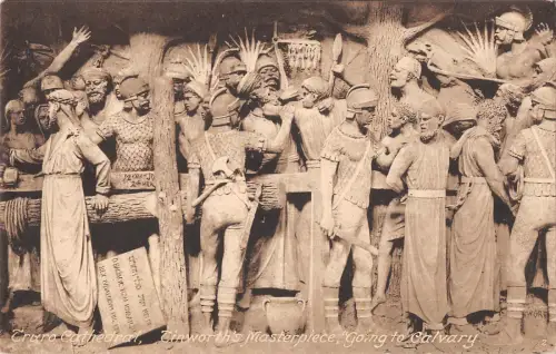 uk20309 tinworths masterpiece going to calvary truto cathedral real photo uk