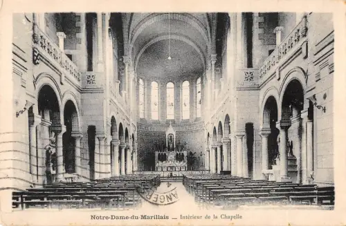 BF9316 notre dame du marillais interieur de la chapele france Frankreich