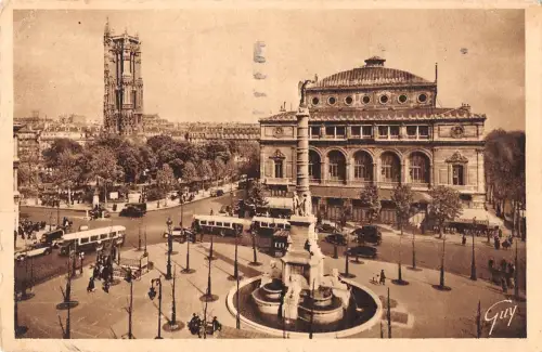 BR72195 la place du chatelet bus autobus paris france