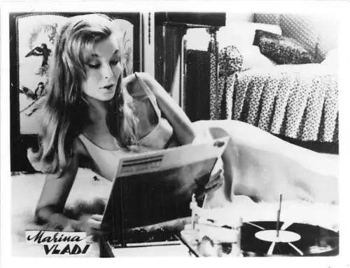 Mic67 Marina Vladi hört der Pick Up Schauspielerin Echtfoto 7x9cm