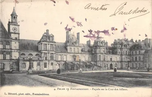 BR71562 palais de fontainebleau facade sur la cour des adieux france