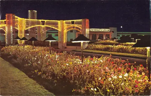 uk5018 illuminations morecambe uk by night
