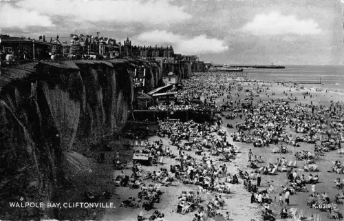 uk209 walpole bay cloftonville real photo uk