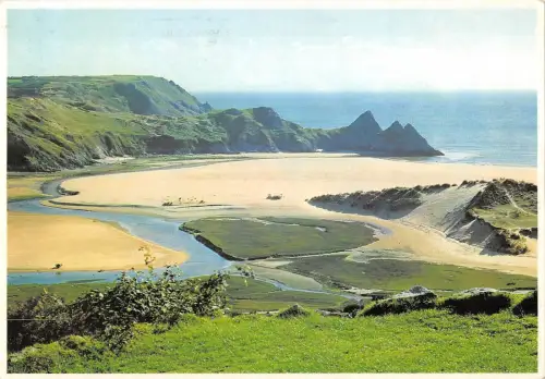 BR89881 drei Klippen Bay Gower Wales