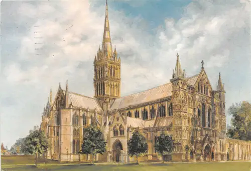 uk43175 salisbury cathedral from the north west uk