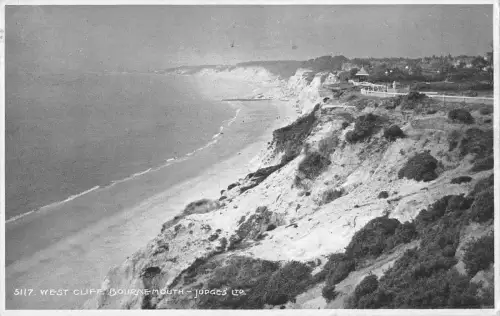 uk2540 west cliff bournemouth real photo uk
