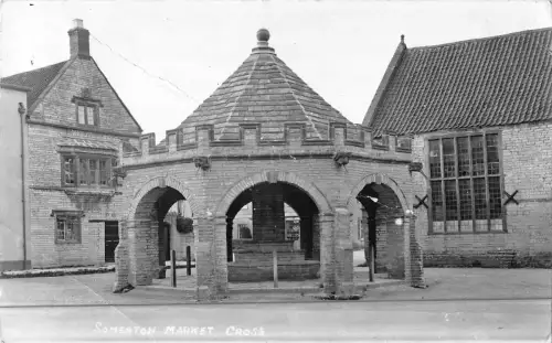 uk18900 somerton market cross real photo uk