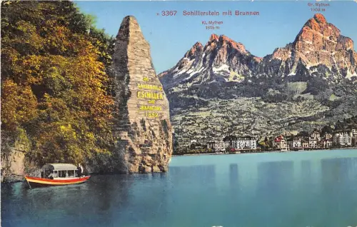 BR16602 Schillerstein mit Brunnen Germany