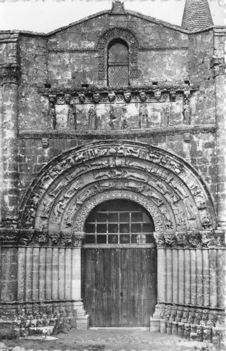 BR7855 Eglise de Fenioux Porte principale Postkarte Frankreich