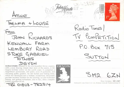 uk43857 ilfracombe uk