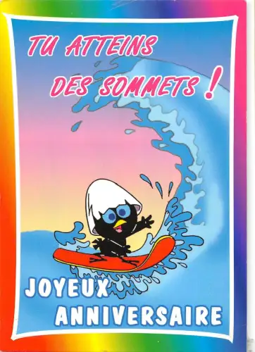 B99094 Küken Surfen Geburtstag Joyeux Jubiläum Disney