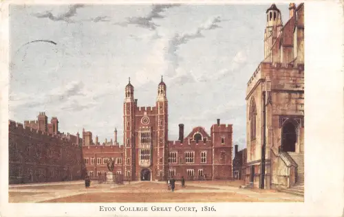 uk868 eton college great court real photo uk