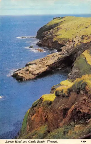 uk5427 barras head and castle beach tintagel uk