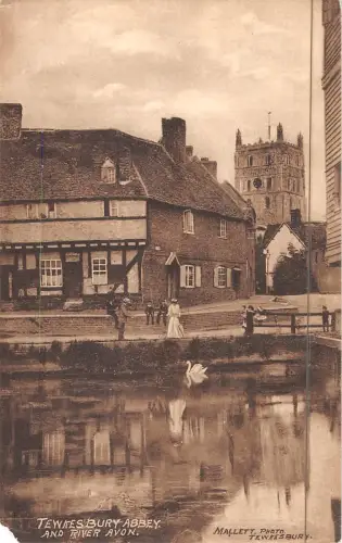 uk18745 tewkesbury abbey real photo uk
