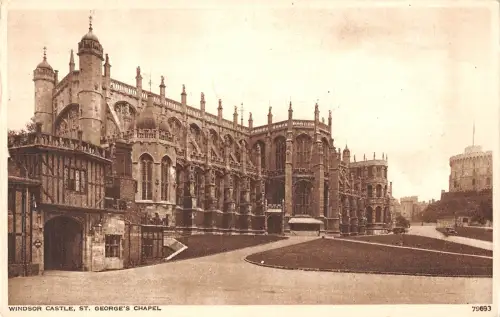 uk22775 st georges chapel windsor castle real photo uk