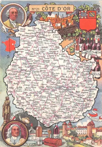 BR43460 Cote d Or map cartes geographiques