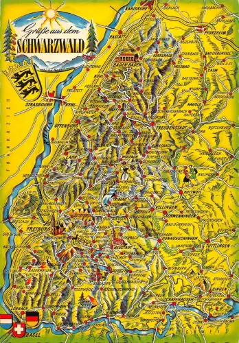 B98963 schwarzwald ostsee deutschland karten cartes geographiques