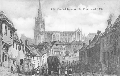 BR68009 old thaxted from an old print datiert 1830 uk