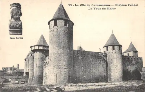 BF6842 chateau feodal la tour du major carcassone france Frankreich