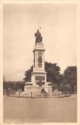 uk2296 armada monument plymouth real photo uk