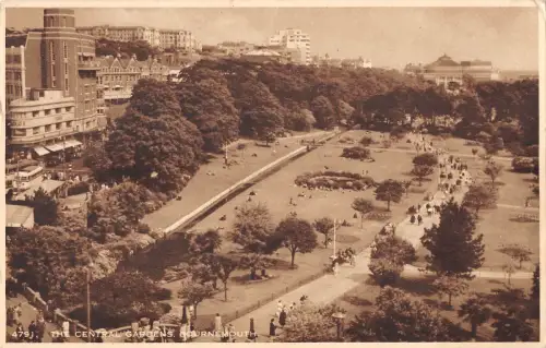 uk17596 the central gardens bournemouth real photo uk